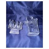 Lot of clear glass sculpture pieces