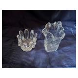 Lot of clear glass sculpture pieces