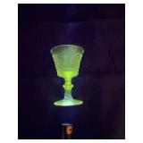 Vintage Duncan miller crystal stemware sandwich pattern GLOWS