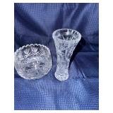 Lot of vintage cut crystal decor glass