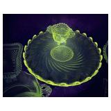 Large lot of glass that GLOWS green
