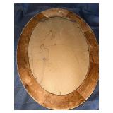 Antique ornate oval wall mirror