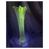 Vintage imperial glass swung vase GLOWS
