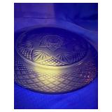 vintage Luminarc ruby red cadmium glass plate GLOWS