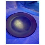vintage Luminarc ruby red cadmium glass plate GLOWS