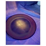 vintage Luminarc ruby red cadmium glass plate GLOWS