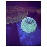 Vintage westermorland hobnail clear plate GLOWS