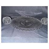 Vintage westermorland hobnail clear plate GLOWS