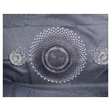 Vintage westermorland hobnail clear plate GLOWS