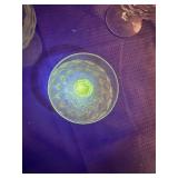 Lot of 9 Vintage fostoria American glasses GLOWS