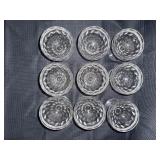 Lot of 9 Vintage fostoria American glasses GLOWS