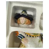 Vintage storybook village mother goose teapot and cups
