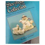 Vintage storybook village mother goose teapot and cups