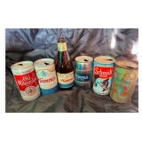 Lot of vintage beer cans