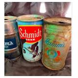 Lot of vintage beer cans