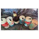 Lot of vintage beer cans