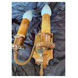 1920 Spanish revival metal wall sconce