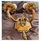 1920 Spanish revival metal wall sconce