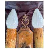 1920 Spanish revival metal wall sconce