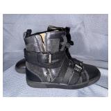 black Christian Louboutin high-top sneakers
