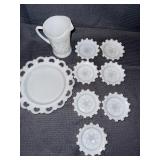 Lot of milk glass