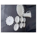 Lot of milk glass