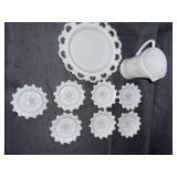 Lot of milk glass