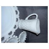 Lot of milk glass