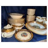 Set of vintage crest-o-gold 22k gold trim