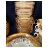 Set of vintage crest-o-gold 22k gold trim