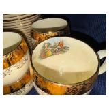 Set of vintage crest-o-gold 22k gold trim