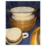 Set of vintage crest-o-gold 22k gold trim