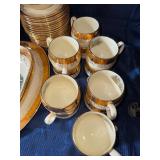 Set of vintage crest-o-gold 22k gold trim