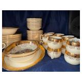 Set of vintage crest-o-gold 22k gold trim
