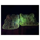 Vintage crystal serving bowls that GLOW