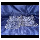 Vintage crystal serving bowls that GLOW