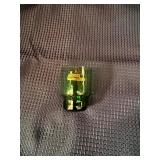 Lot of green glass items