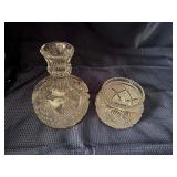 Lot of 2 eapg glass pieces that GLOW