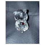 Fenton art glass birthstone bear GLOWS