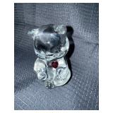 Fenton art glass birthstone bear GLOWS