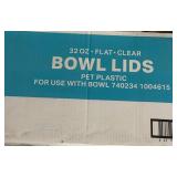 8x 50ct 32oz Flat Clear Bowl Lids