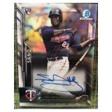 2016 Bowman Chrome Refractor Autograph #BCAR-MS Miguel Sano No 468 of 499