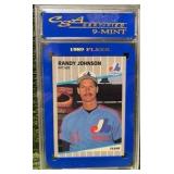 1989 Fleer - Randy Johnson #381 Partially Blacked Out Billboard (RC) Graded CSA 9 Mint