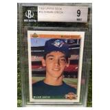 SHAWN GREEN: 1992 Upper Deck #55 Rookie Card Overall Beckett Graded 9 MINT