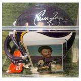 Chuck Foreman #44 Autographed Mini Helmet RB Minnesota Vikings w/ Auto Card !