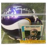 Mick Tingelhoff Signed 1978 Topps Card #451 Minnesota Vikings w/ Auto Card