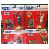 1996 Starting Lineup Action Figures Joe Smith,  Latrell Sprewell, Dino Radja, & Eric Montross