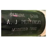 A.J. Pierzynski Genuine S318 Minnesota Twins Game Bat - Cool Piece! Louisville Slugger Black Bat