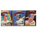Lot of 3 1994 , Frank Thomas, Gregg Jeffries, & Bobby Bonilla  Donruss Diamond Kings JUMBO CARDS