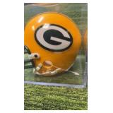 Green Bay Packers Mini Helmet in Case, Cool Display Piece to get Autographed !